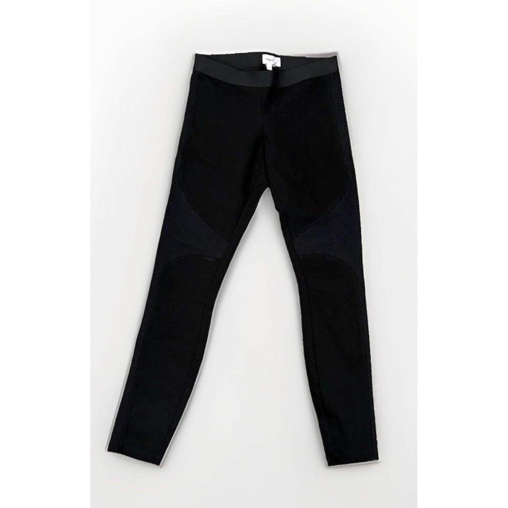 Helmut Lang Womens Black Mesh Panel Stretch Leggings Pants Size Small SW-PT0606